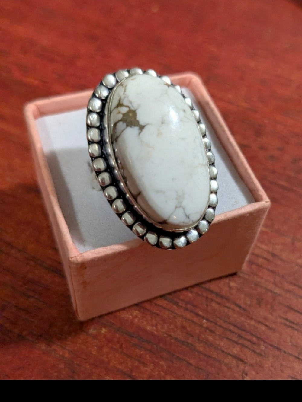 Handcrafted Wild Horse Jasper Oversized Oval Ring (8.5)